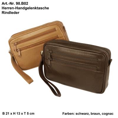 Herrentasche Handgelenktasche - Rindleder - 98.B02